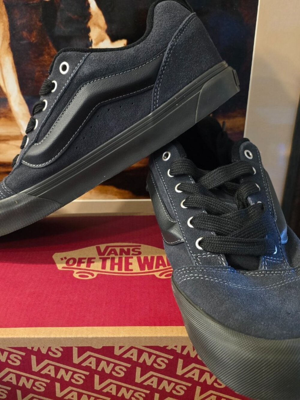 Vans Knu Skool "Grunge" Dark Gray Goth "Halloween" VN000D22BFB1 RARE Mens Sz 12